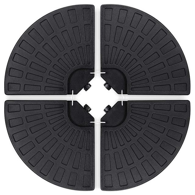 Best Choice Products 4-Piece Cantilever Offset Patio Umbrella Circular Base Stand, Fills Up to 160lbs w/Carry Handles
