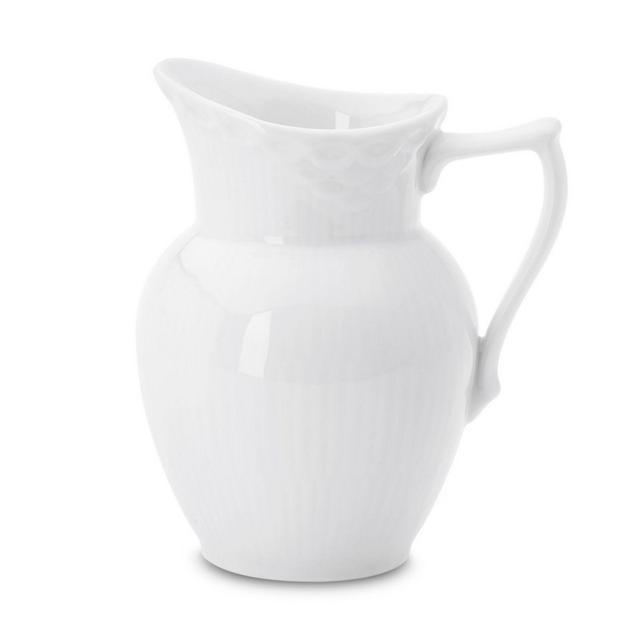 Royal Copenhagen White Fluted Half Lace Creamer