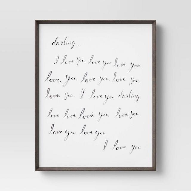24" x 30" I Love You Framed Wall Art - Threshold™