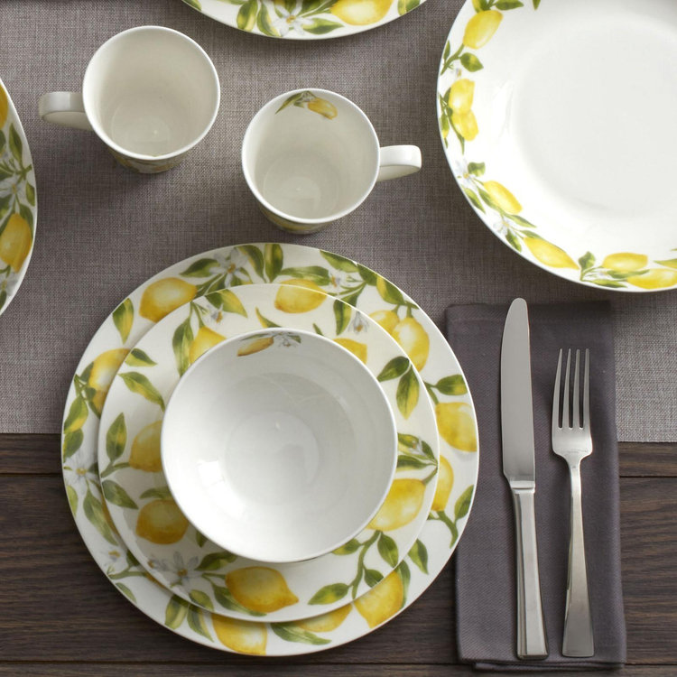 Mikasa, Lemons 16-Piece Dinnerware Set, Service for 4 | Zola