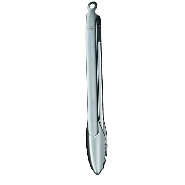 Rosle 12916 Stainless Steel One-Handed Lock and Release Tongs 12 in.