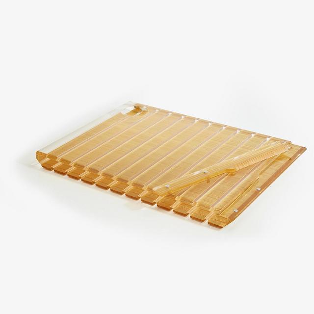Striped Challah Board - Gold