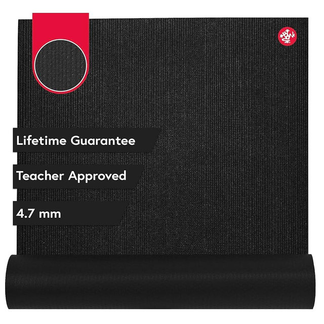 Manduka Prolite Yoga and Pilates Mat 4.7mm Thick, Non-Slip, Non-Toxic, Eco-Friendly, Long. Made with Dense Cushioning for Stability and Support