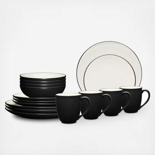 Colorwave Coupe 16-Piece Dinnerware Set, Service for 4