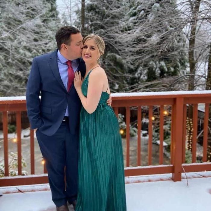 Snowy day celebrating Andrea's cousin wedding