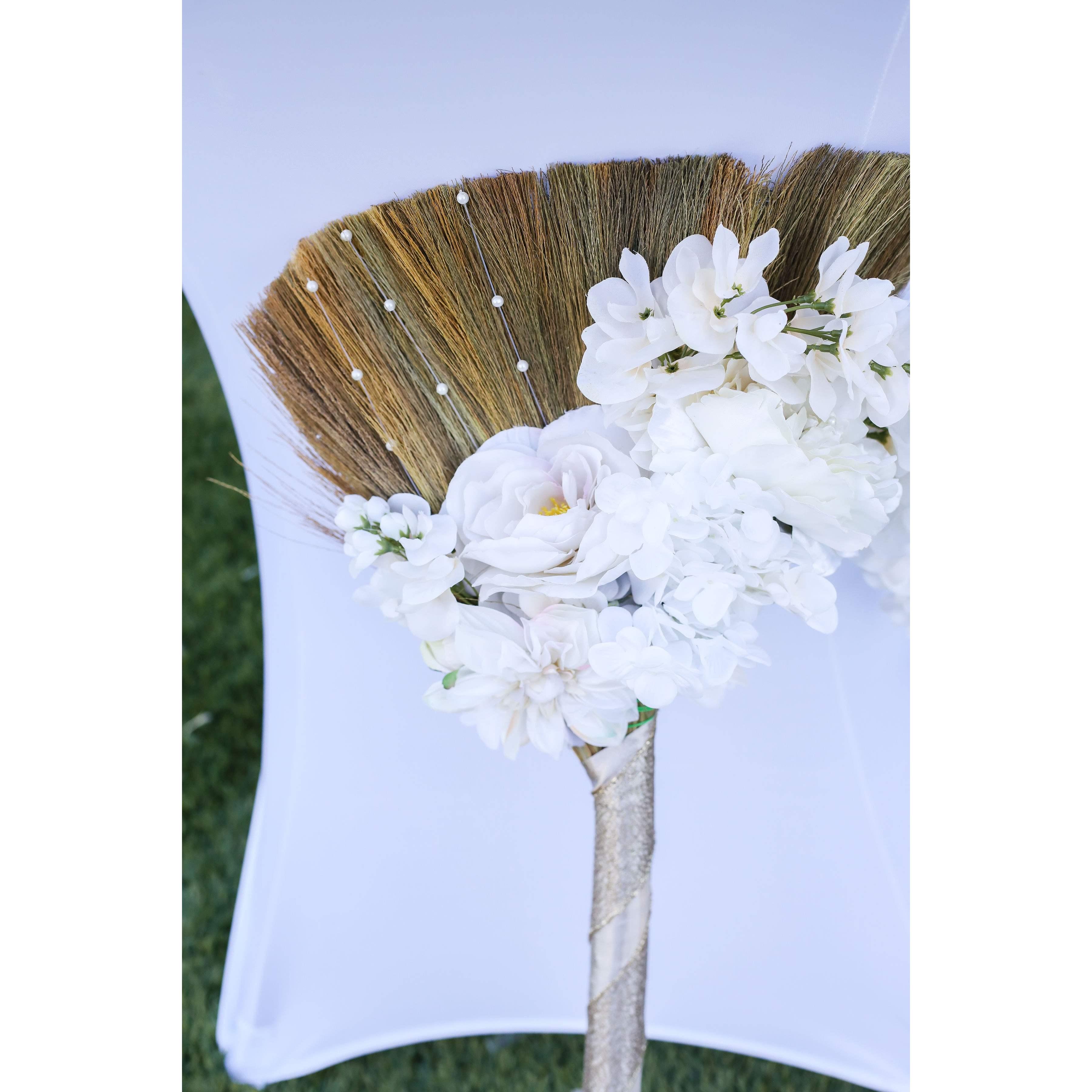 Jumping the prettiest broom ever