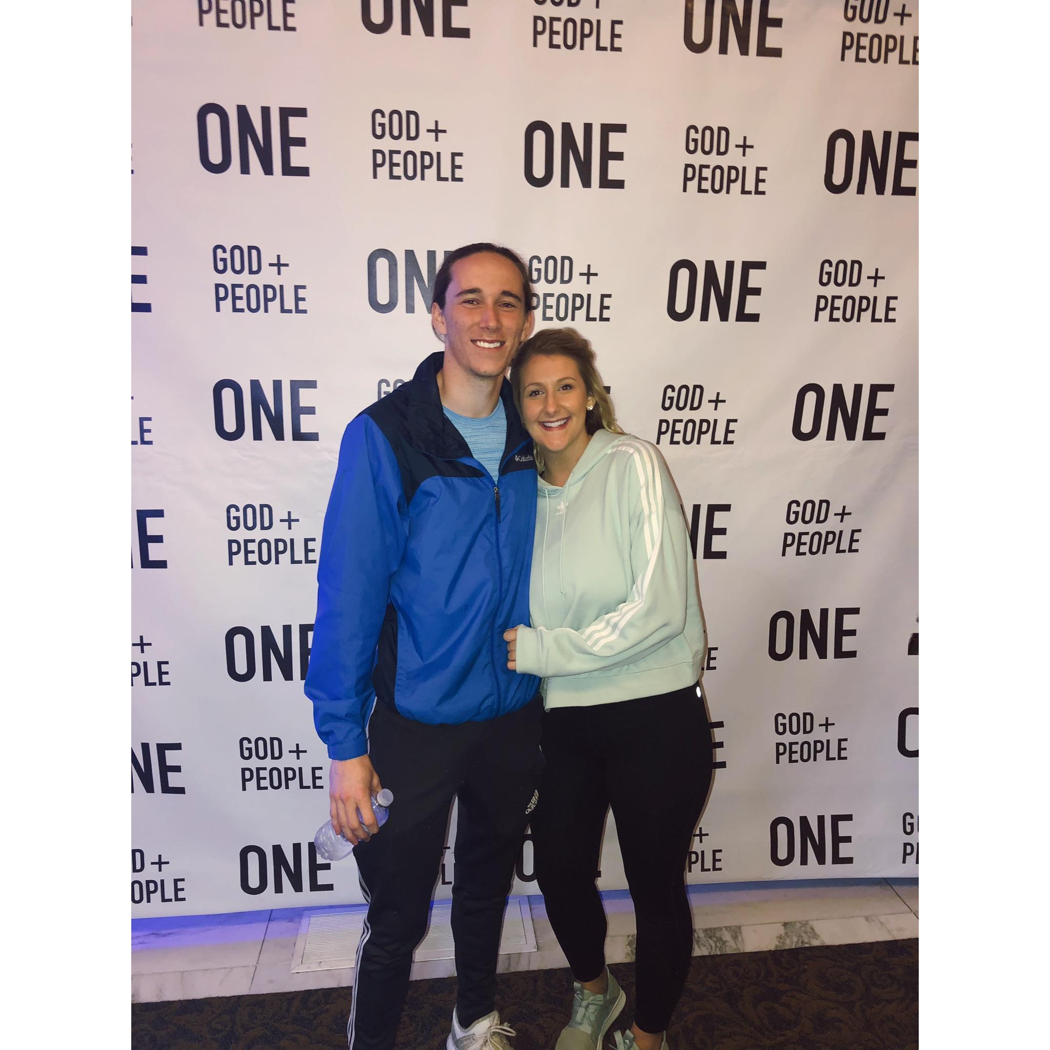 Our first picture at our favorite place.