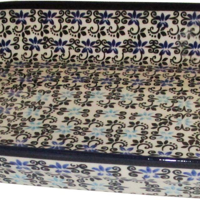Boleslawiec Polish Pottery UNIKAT Small Lasagna Rectangular Baker "Martina"