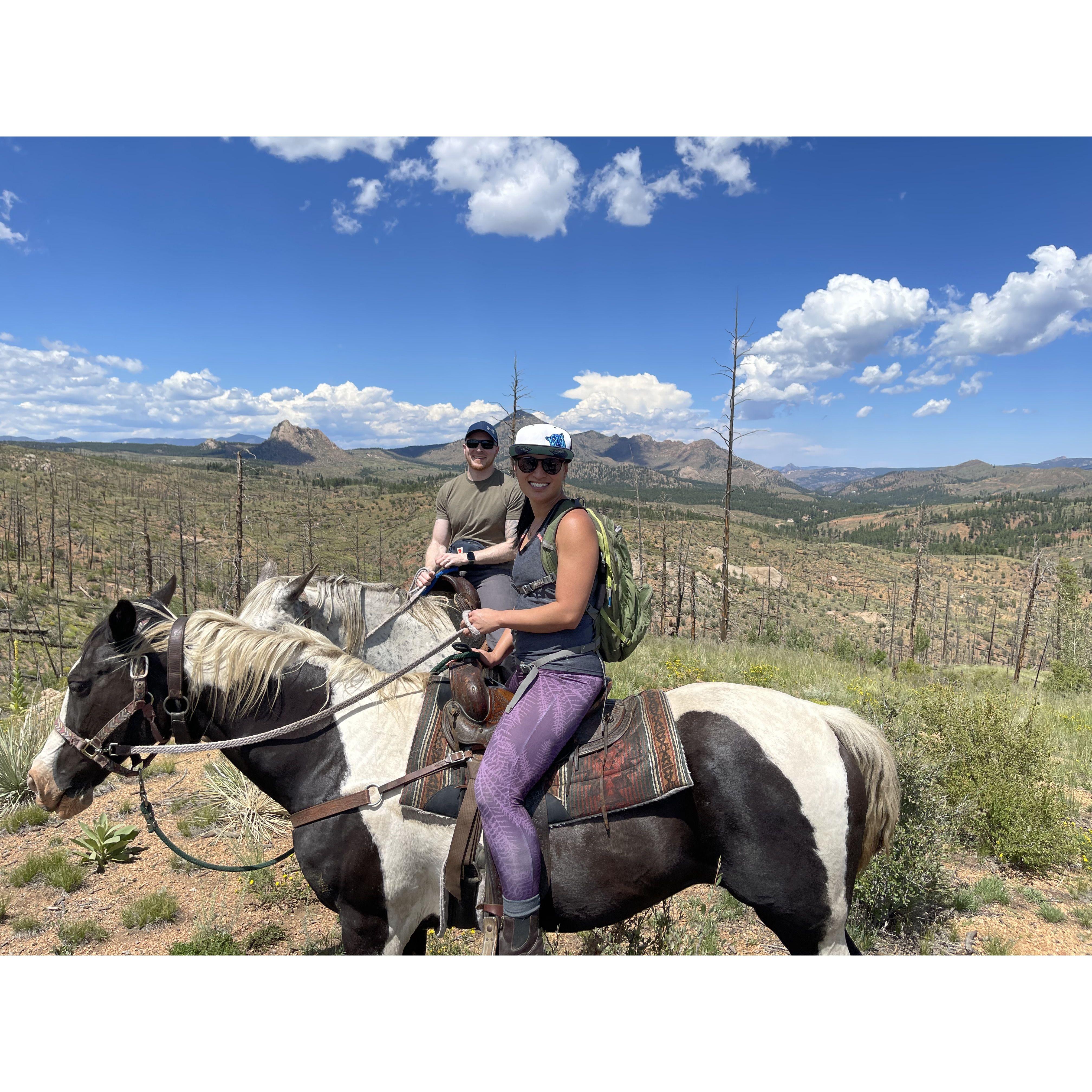 Horseback riding in Woodland Park, CO