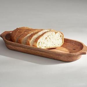 Farmhouse Wood Large Oval Bowl