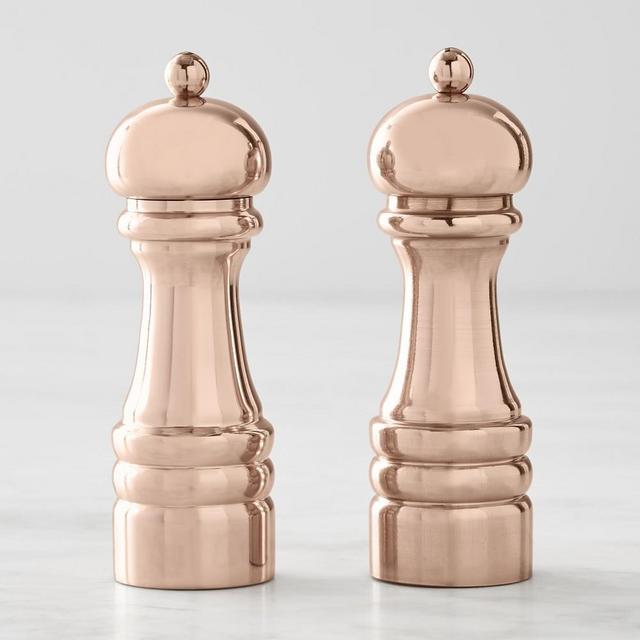 Williams Sonoma Copper Salt & Pepper Mill Set