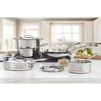 Kirkland Signature 10-piece 5-ply Clad Stainless Steel Cookware