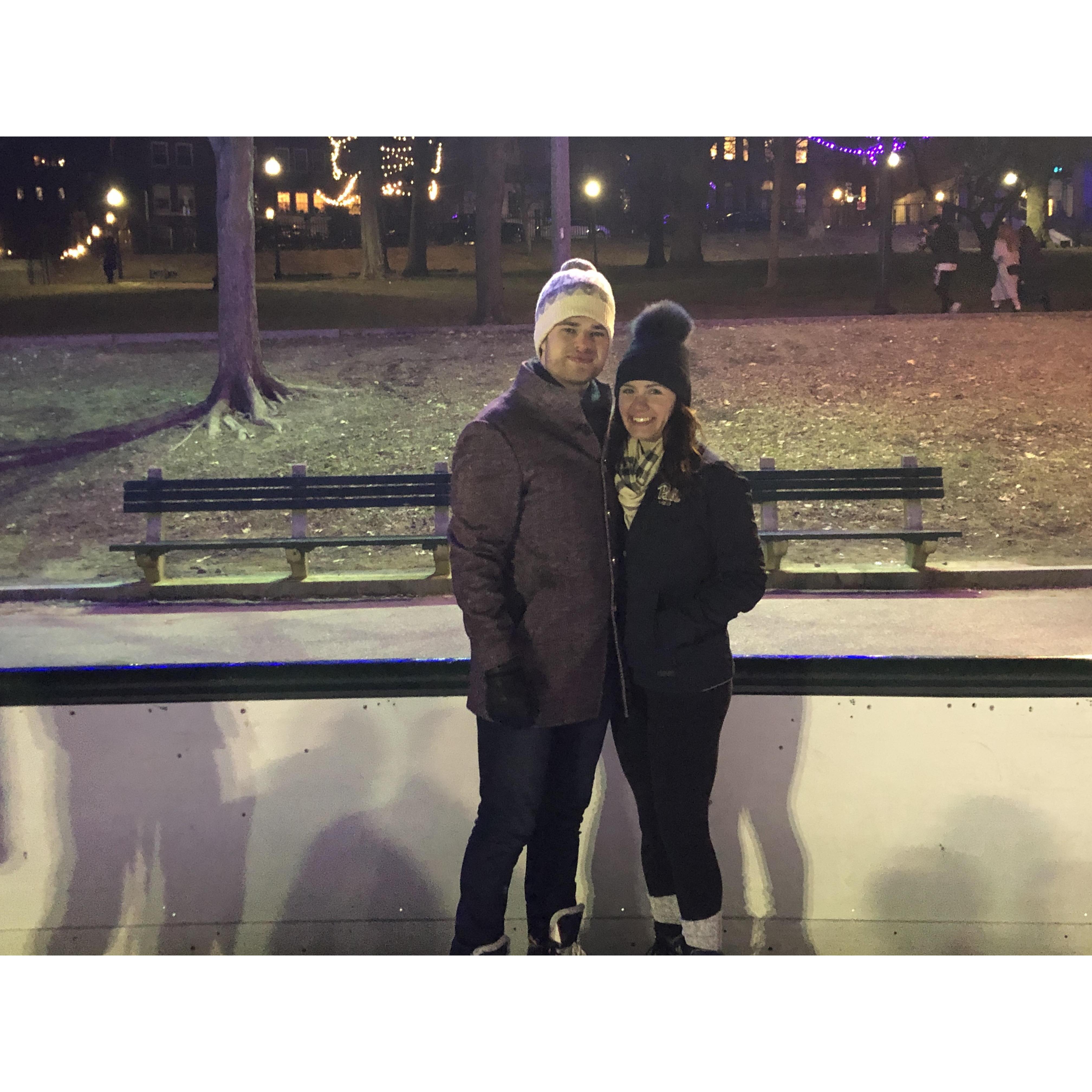 Carrying on the annual Frog Pond skating night tradition