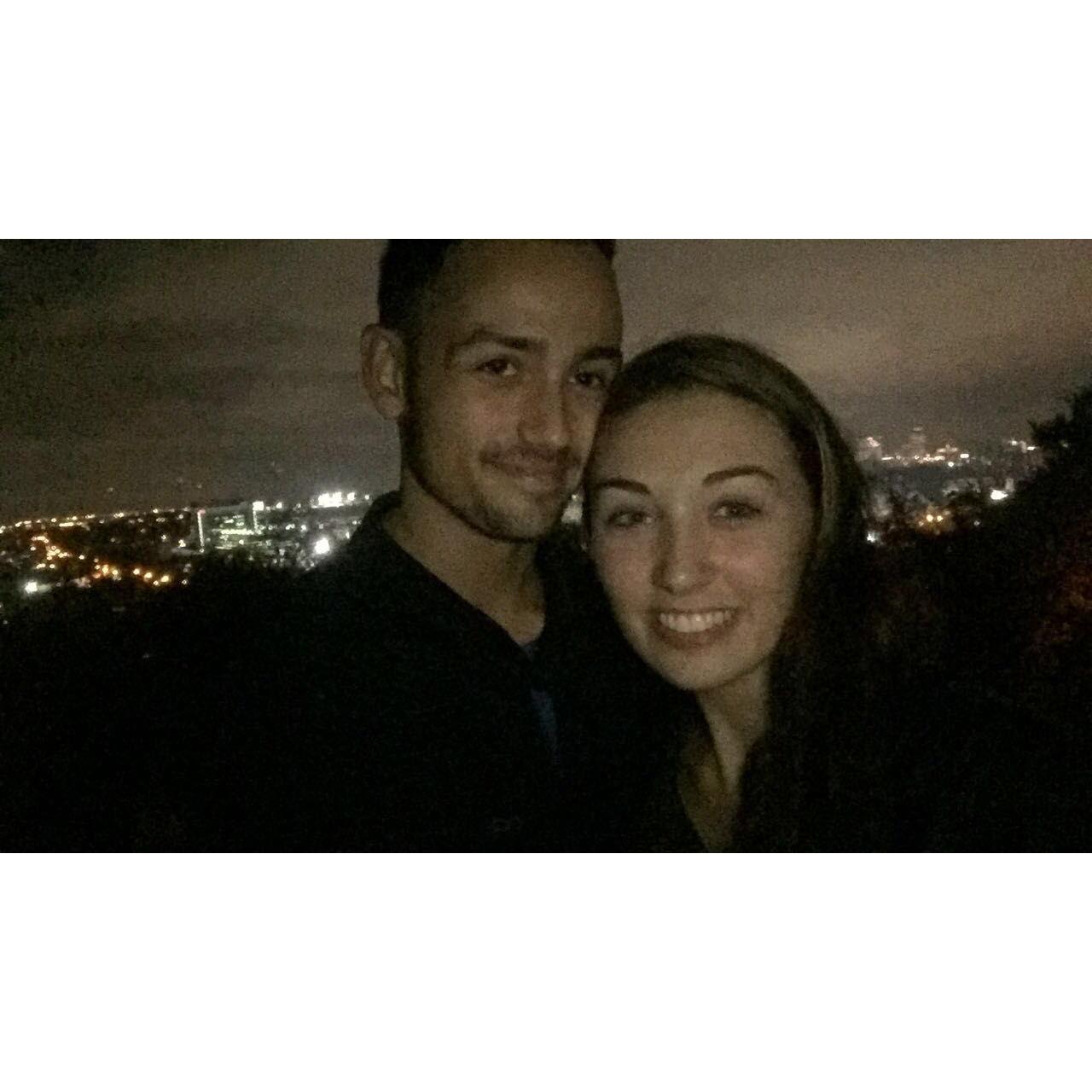 At the top of Love Circle during Christian's first trip to Nashville to visit Tegan