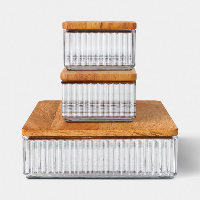 Desktop Storage Containers Trays with Lids Set of 3 - Threshold™