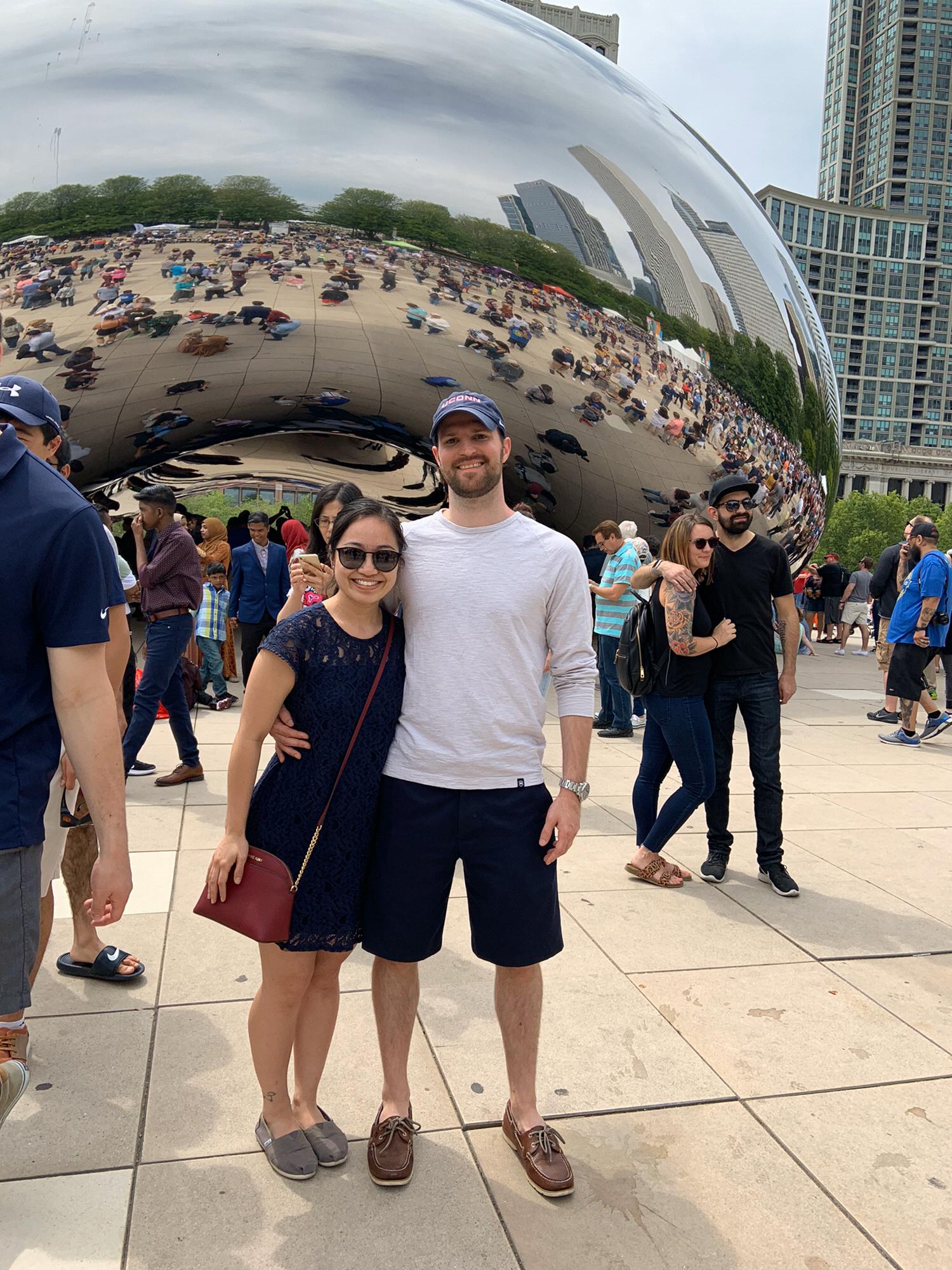 Checking out the Bean!