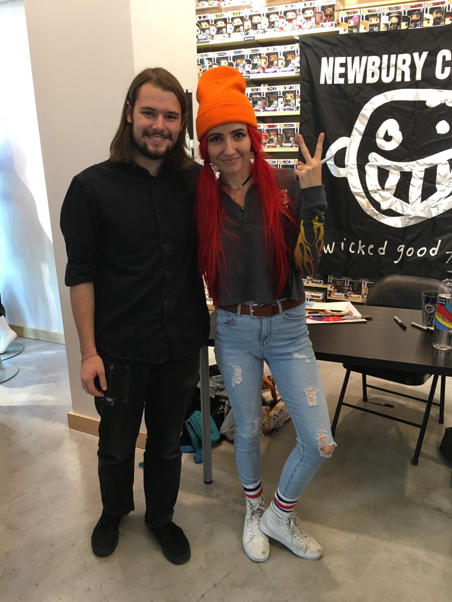 Declan with Stephanie’s favorite musician, Lights.