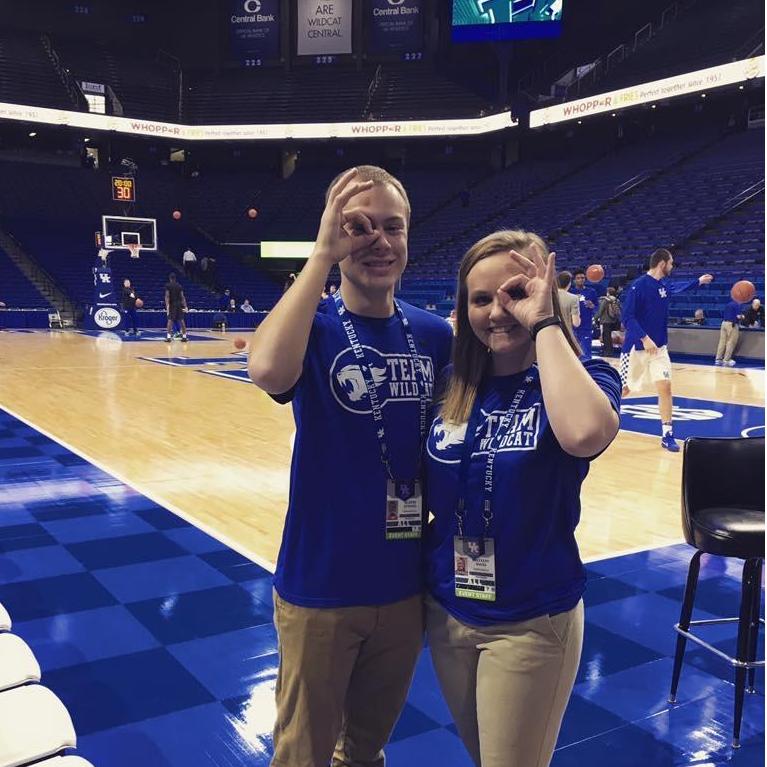 February 2017; Throwing up our three goggles before cheering on the Cats!