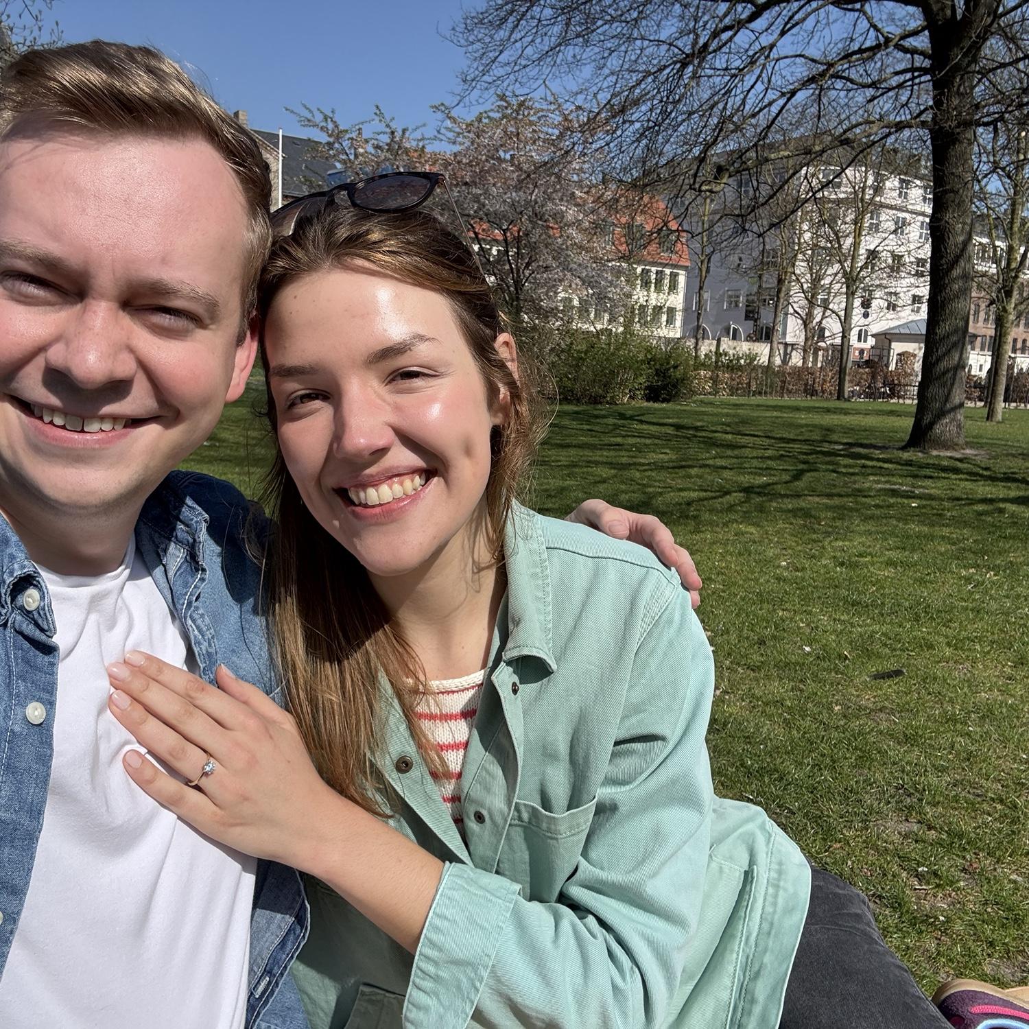 The day we got engaged in Copenhagen!