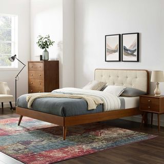 Bridgette Tufted Wood Platform Bed