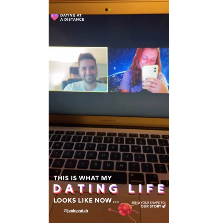 April 26, 2020: Dating during the pandemic was untraditional to say the least... Jonathan and Julianne spent countless hours on Zoom calls to really get to know one another.
