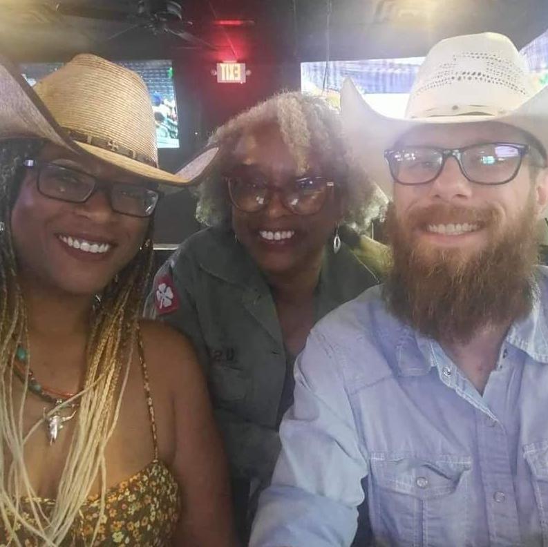 Ruby's mom's first time at our CHEERS bar