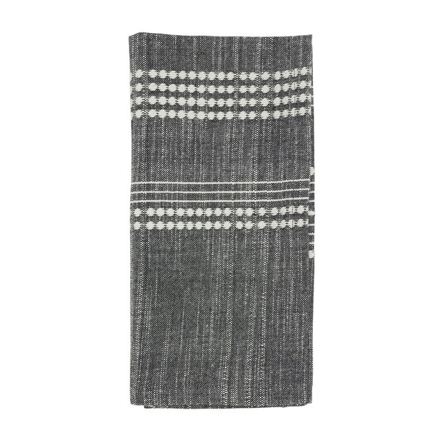 Saro Lifestyle Cotton Table Napkins With Striped Design