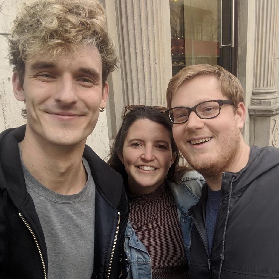 Meeting the person who brought us together, Griz, in Philly!!!! We later saw him play at Hijinx festival.