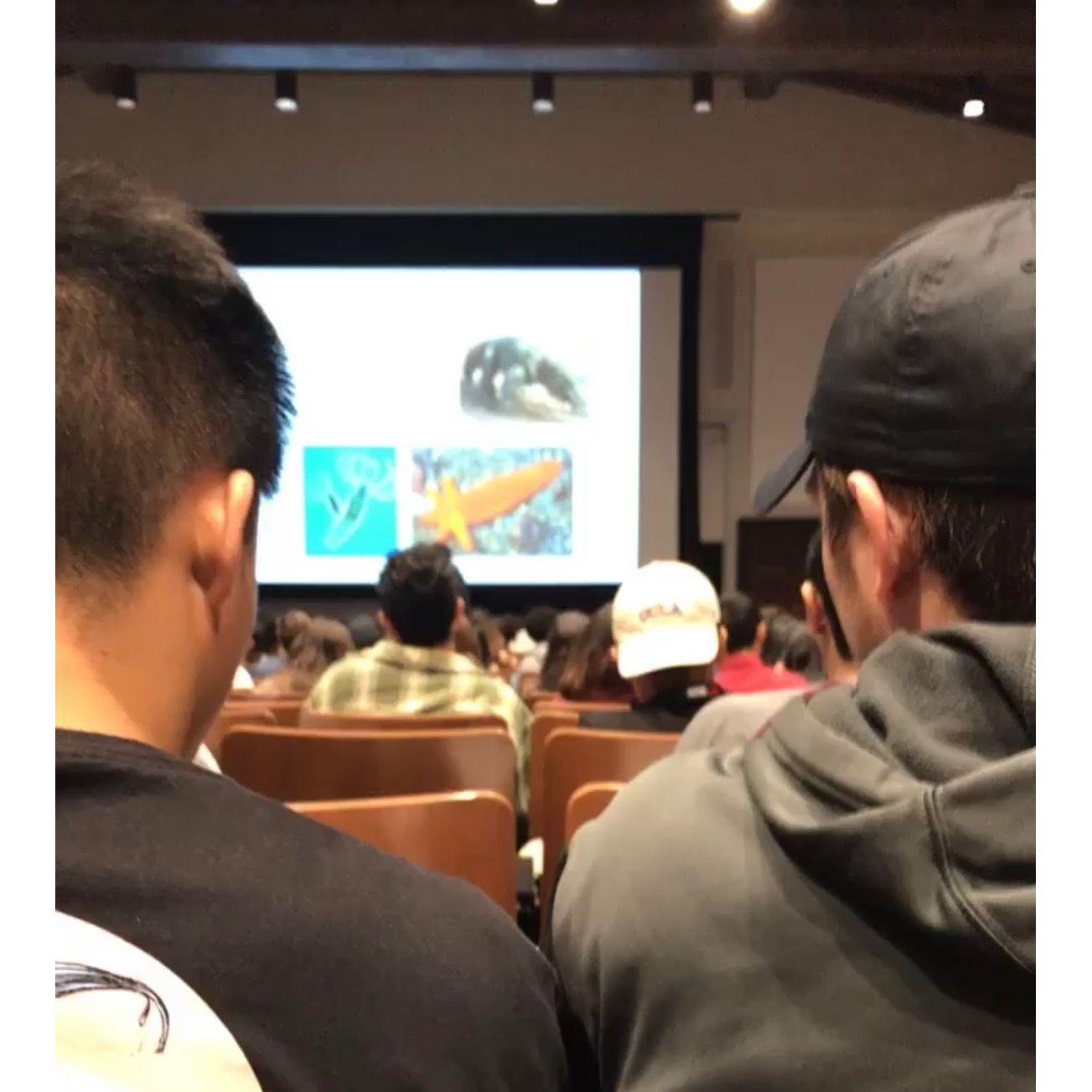 We realized our invisible string about 2 years into dating when Gabi wanted to show Kevin this picture. The photo also had the back of Kevin's head. He was in her class sitting right in front of her the whole time.