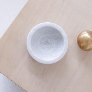 Marble and Brass Mortar and Pestle
