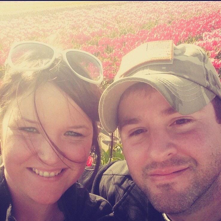 About a month into dating in April, 2015 - Tulip Festival Skagit Valley, WA