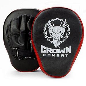 Curved PU Leather Punch Mitts, Pair of 2 by Crown Sporting Goods