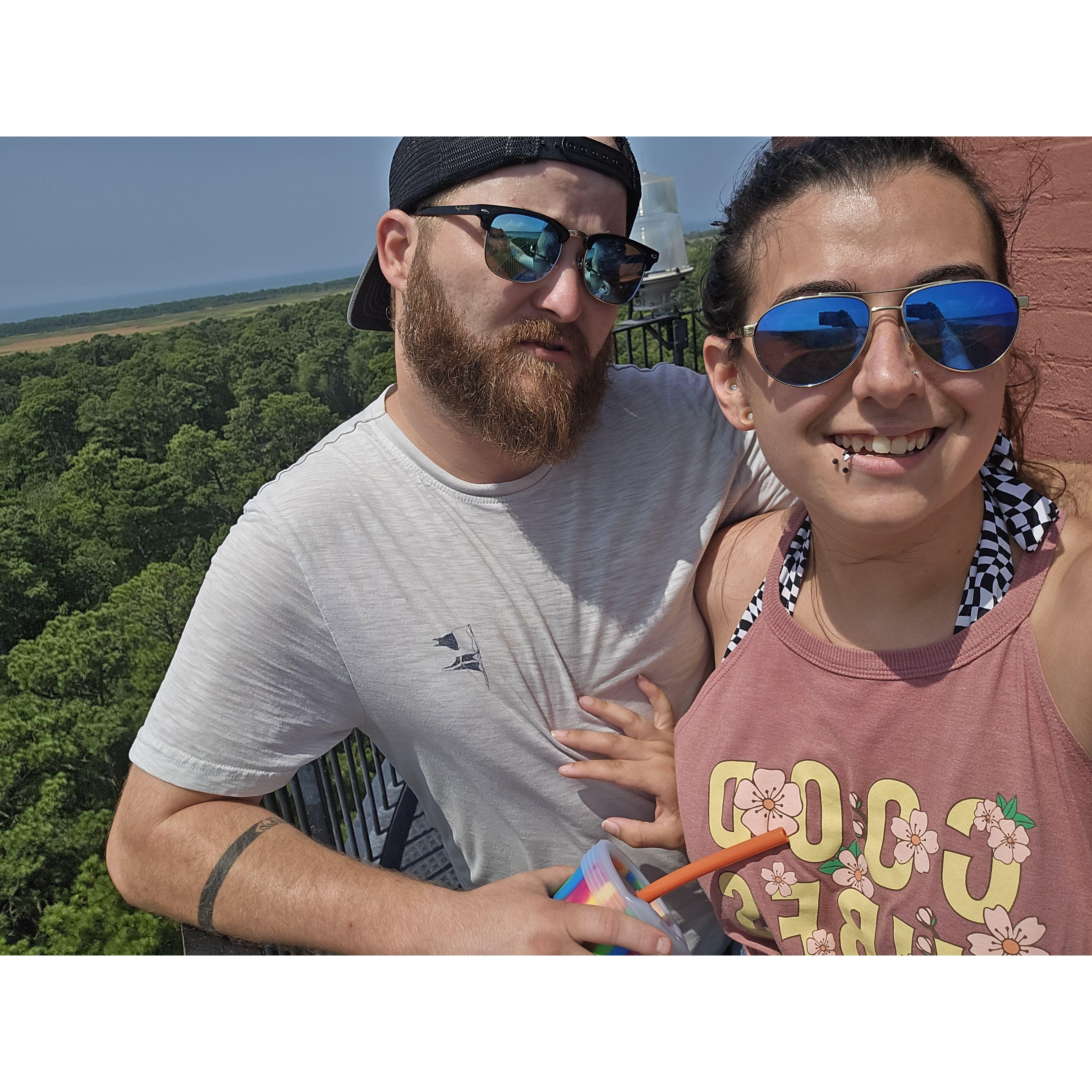 Amber, "Kyle", and Michael Climbed the Chincoteague Lighthouse