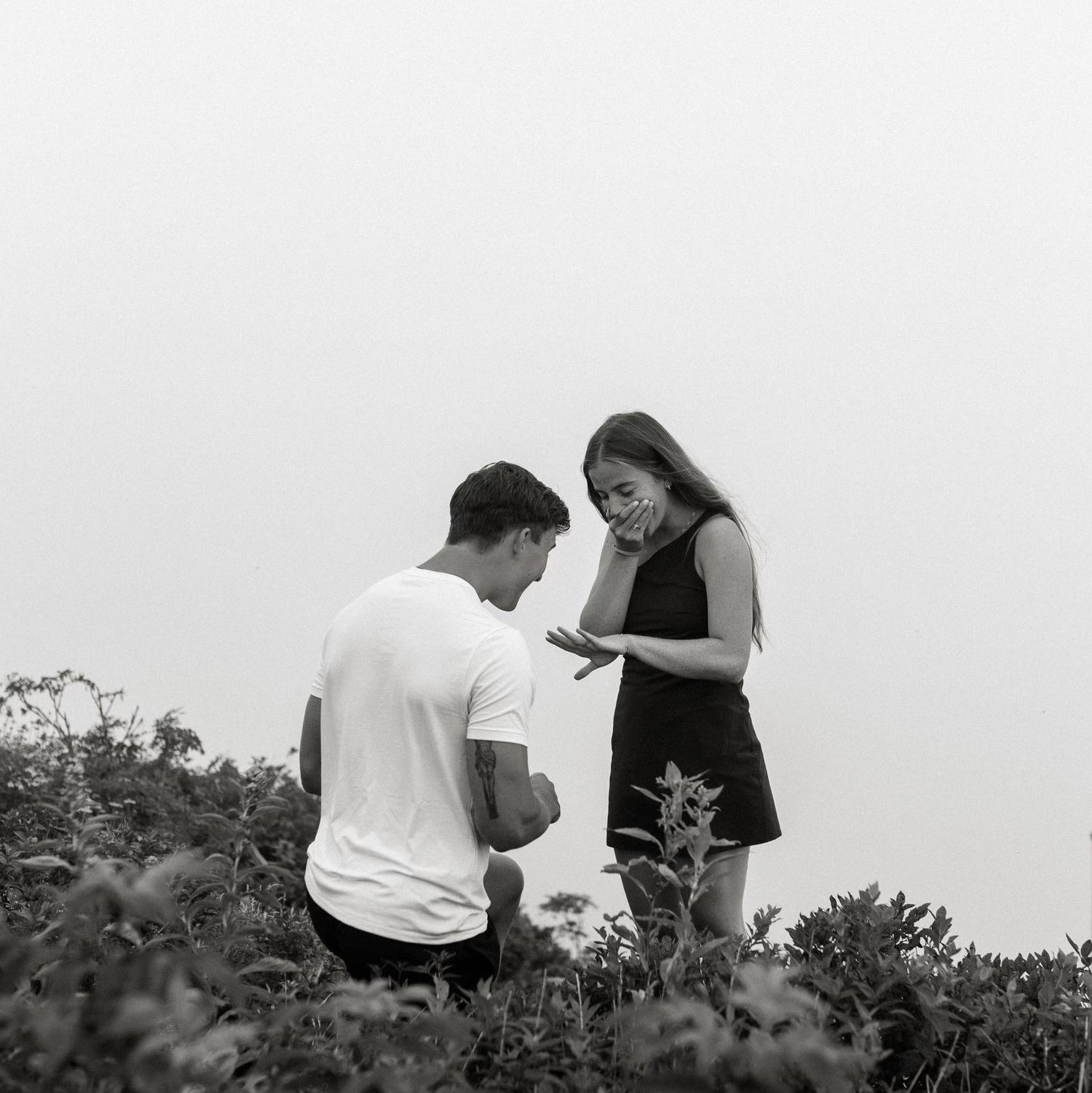 And it all led up to this! A proposal in the Blue Ridge Mountains. Both of our reactions to the ring on Kat's finger for the first time, as you can tell we were both very very excited. - Jon