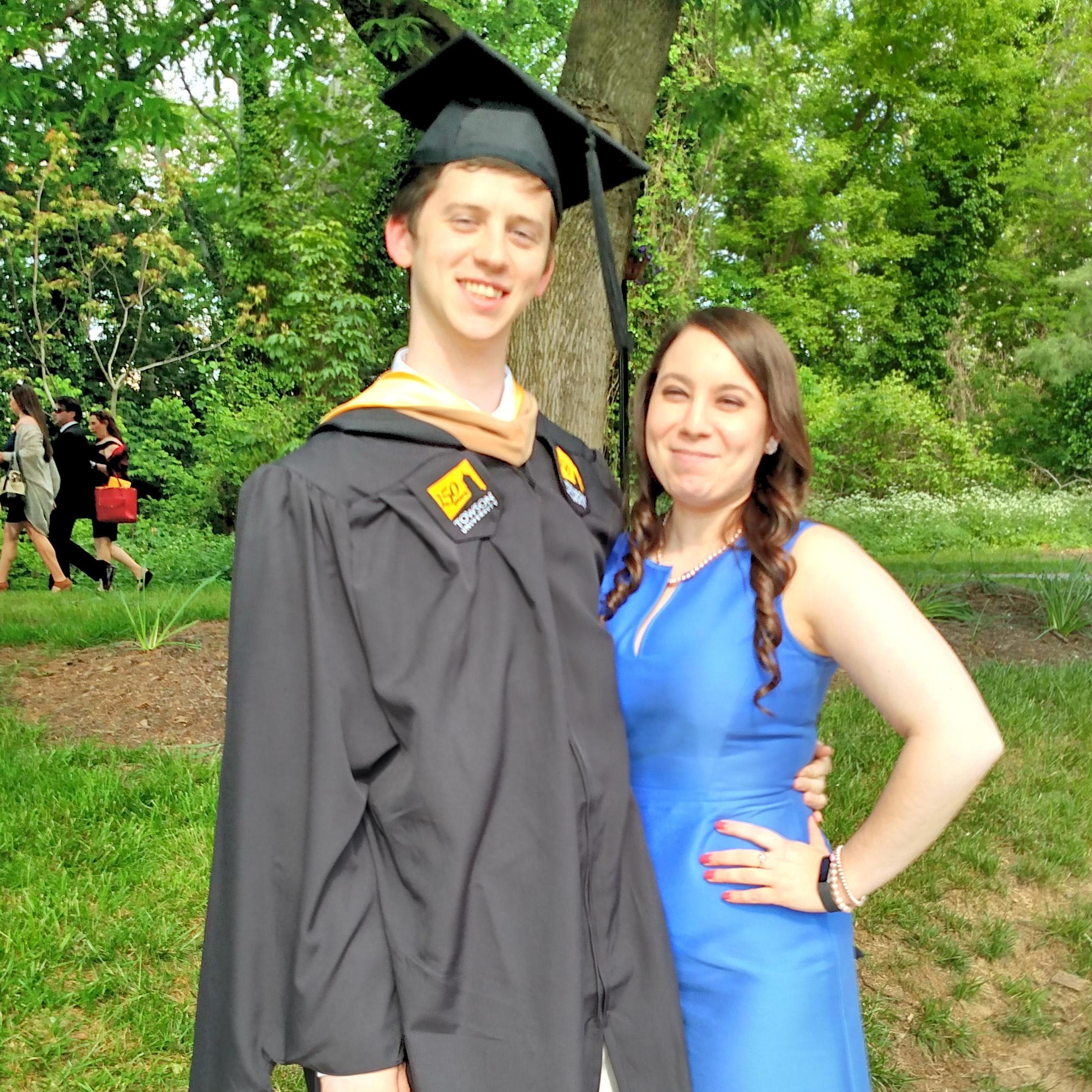 Patrick's graduation from grad school at Towson University, during the Spring of 2016!