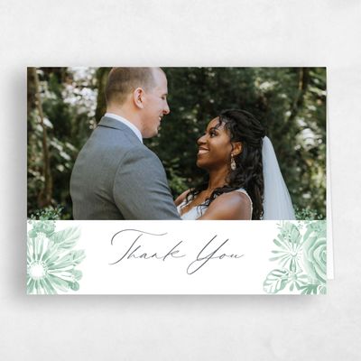 Green Rustic Wedding Thank You - Hallberg Photo