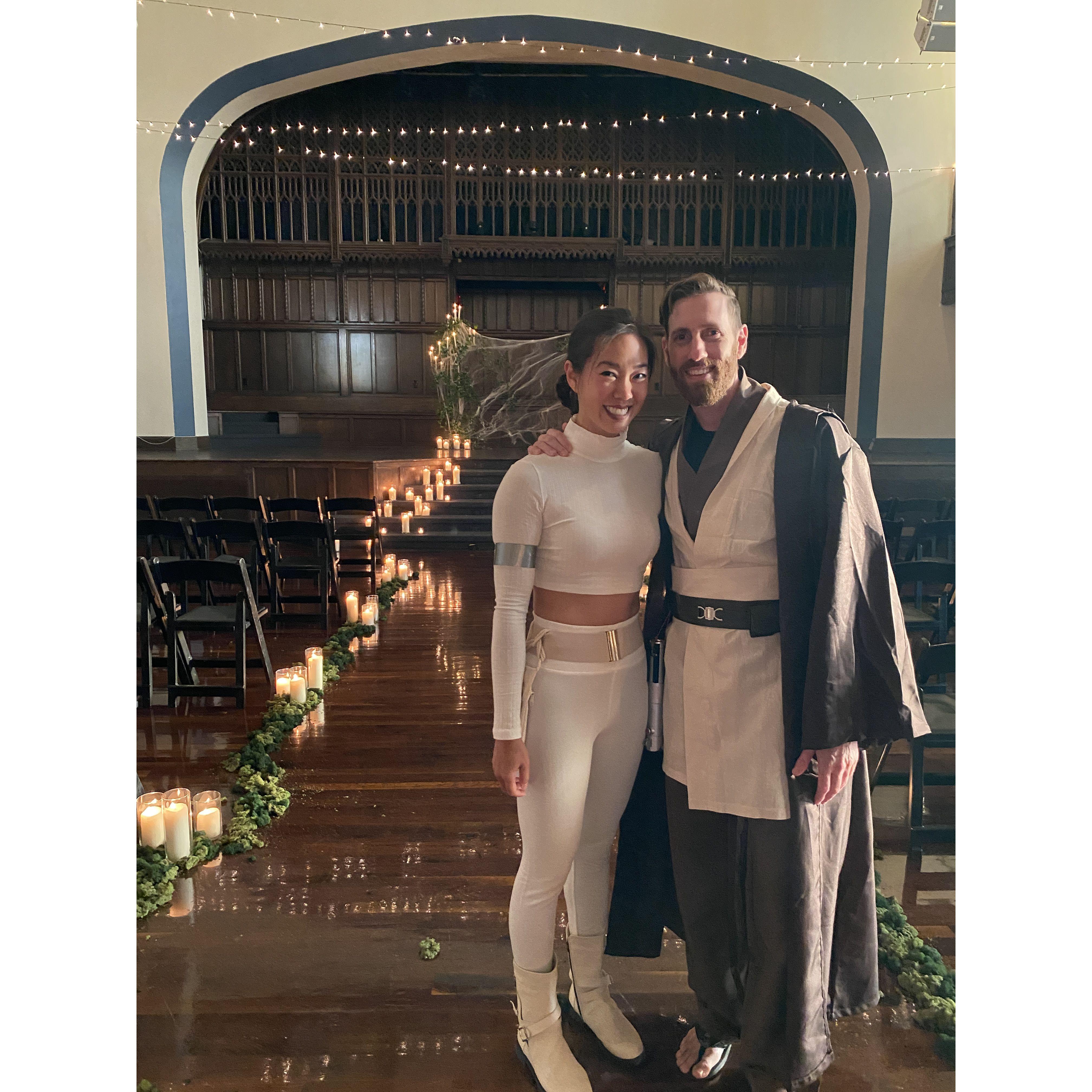 At Colin & Emily's costume-themed wedding