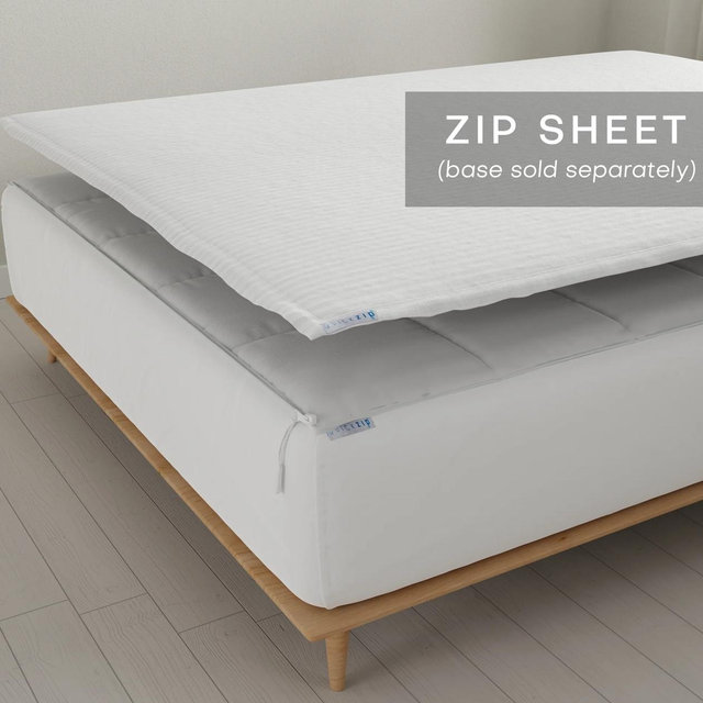 QuickZip Add-On Zip Sheet - King ComfortCore in White Stripe