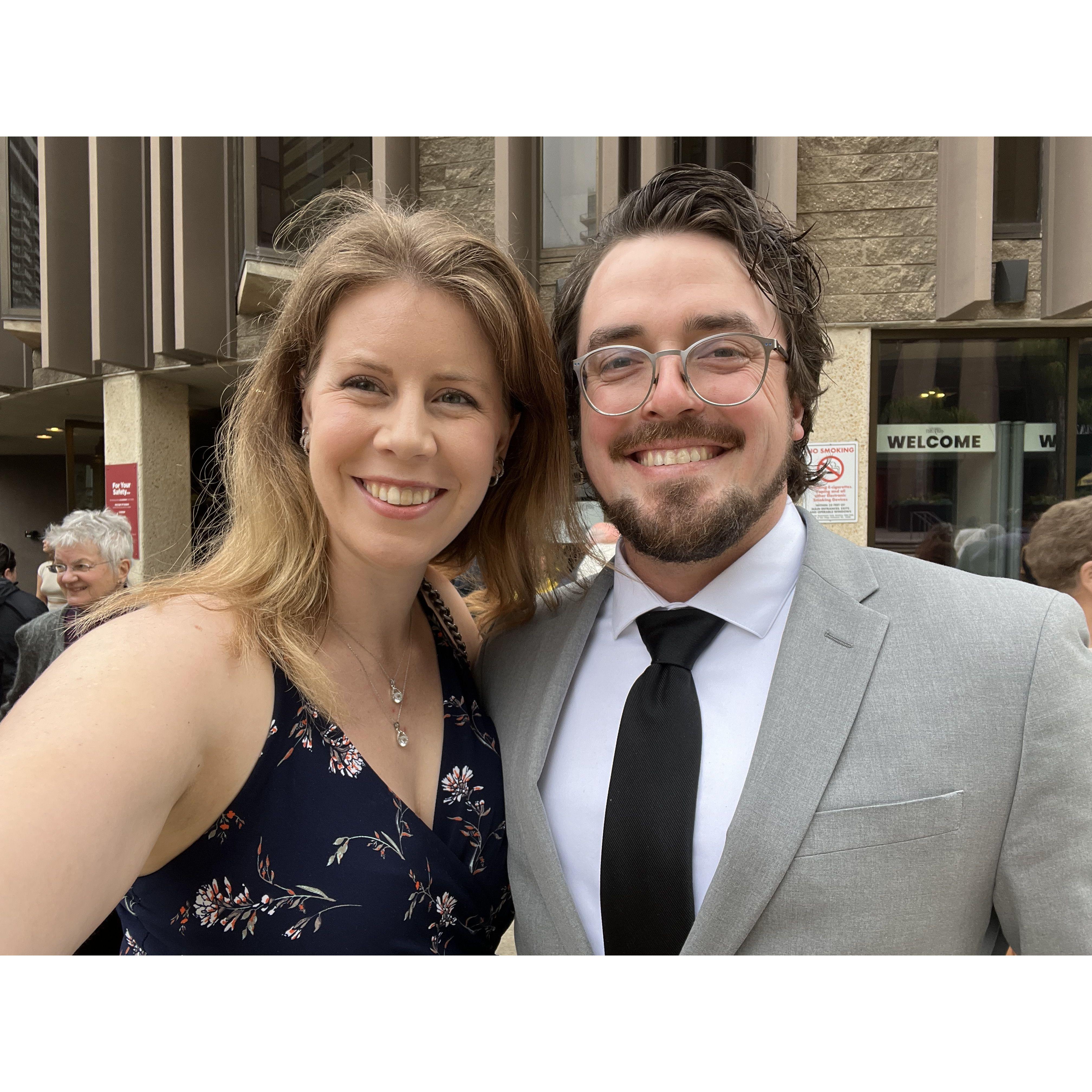 Attending a symphony