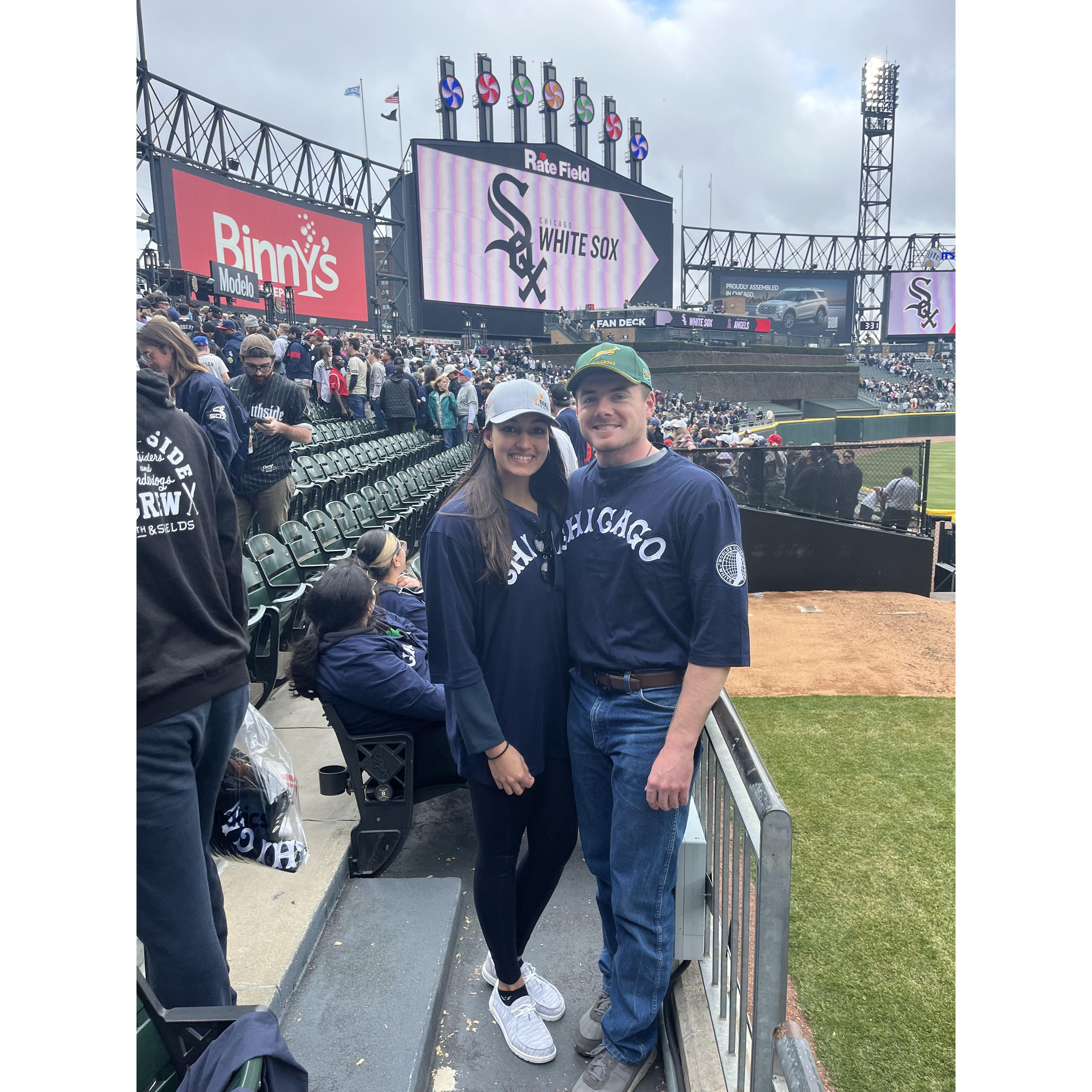 Our first White Sox game! Team of the people