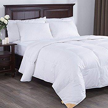 Lightweight White Goose Down Comforter Duvet Insert - King Size