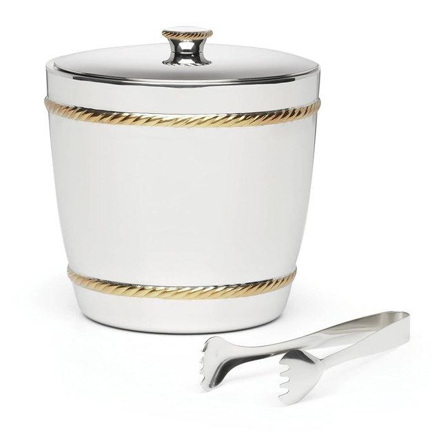 Reed And Barton 896531 Roseland Ice Bucket & Tongs