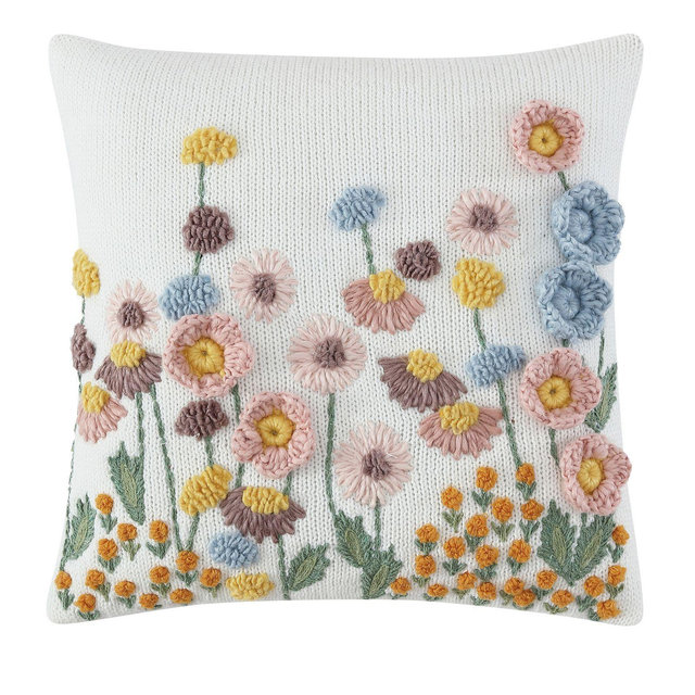 Peri Home 3D Petals Decorative Pillow, 18" x 18"