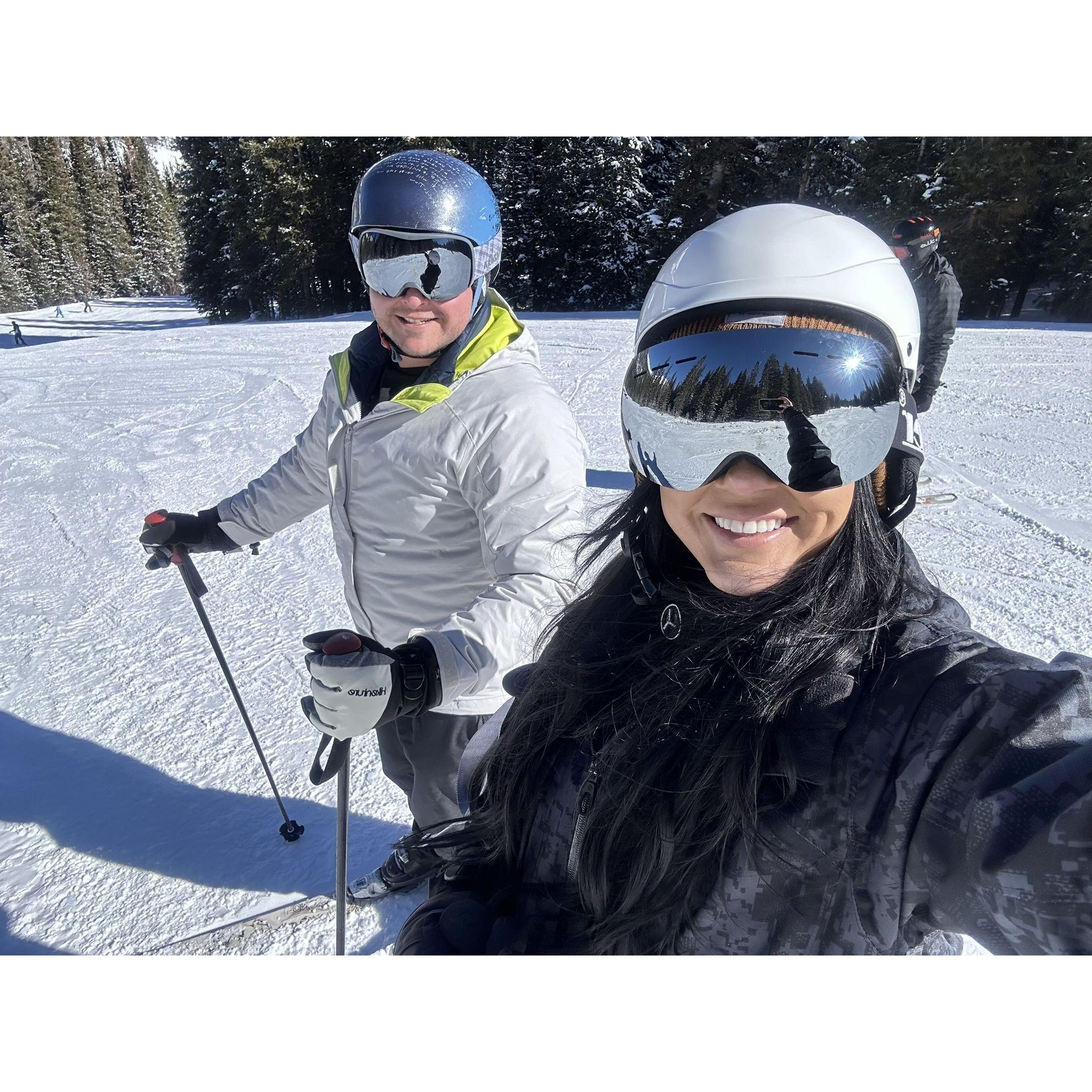 A ski trip to Loveland, CO. Definitely a top hobby of ours. Contrary to popular belief, there is no rule that says you have to be good at your hobbies.