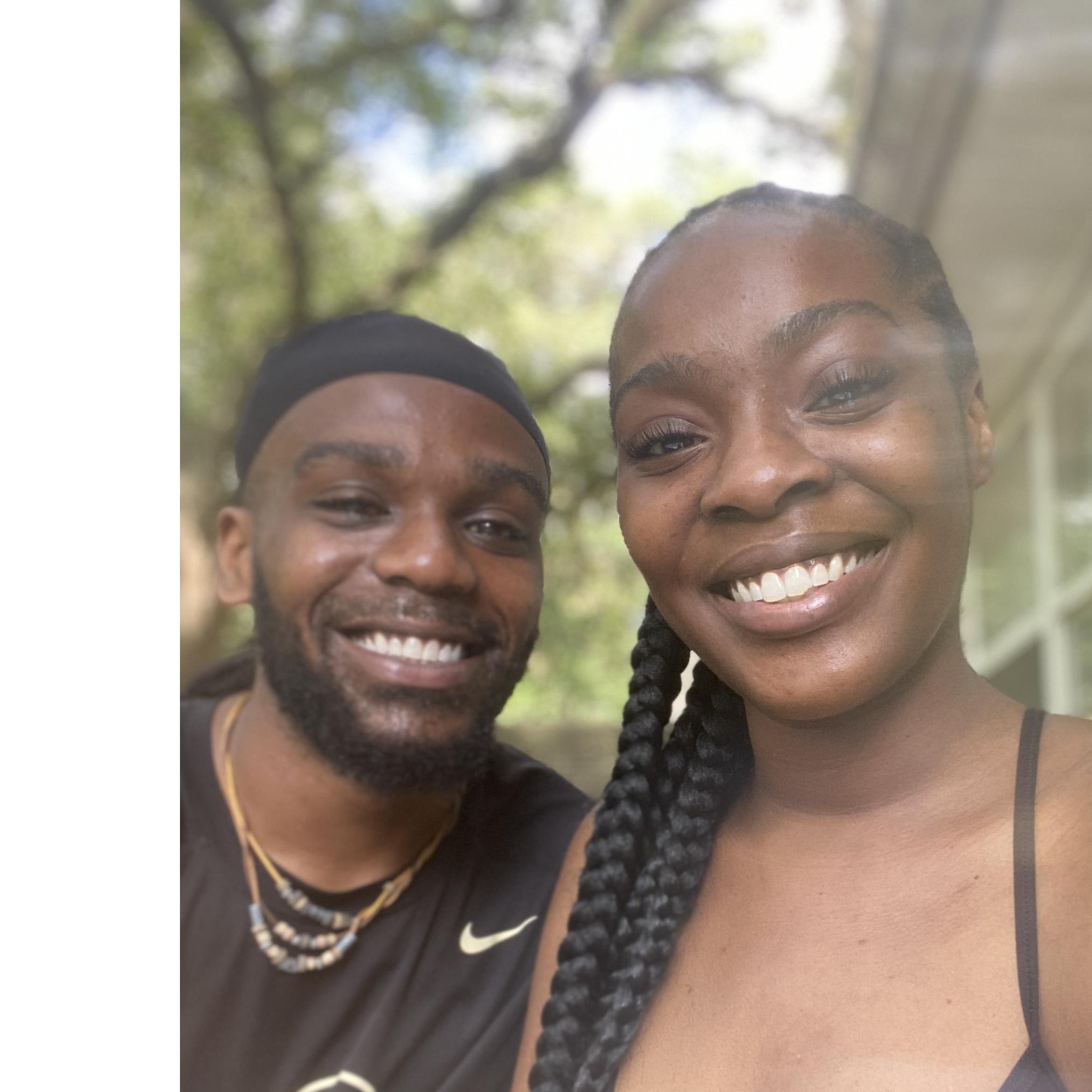 We took this pic because our skin was popping in the Florida sun!