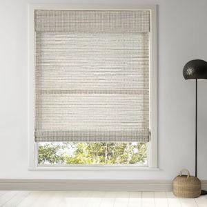 LazBlinds Cordless Bamboo Roman Shades for Windows, Light Filtering Natural Bamboo Blinds, Easy Lift Cordless Design for Living Room & Bedroom, Fits Interior Windows 35" W x 64" H, Greystone