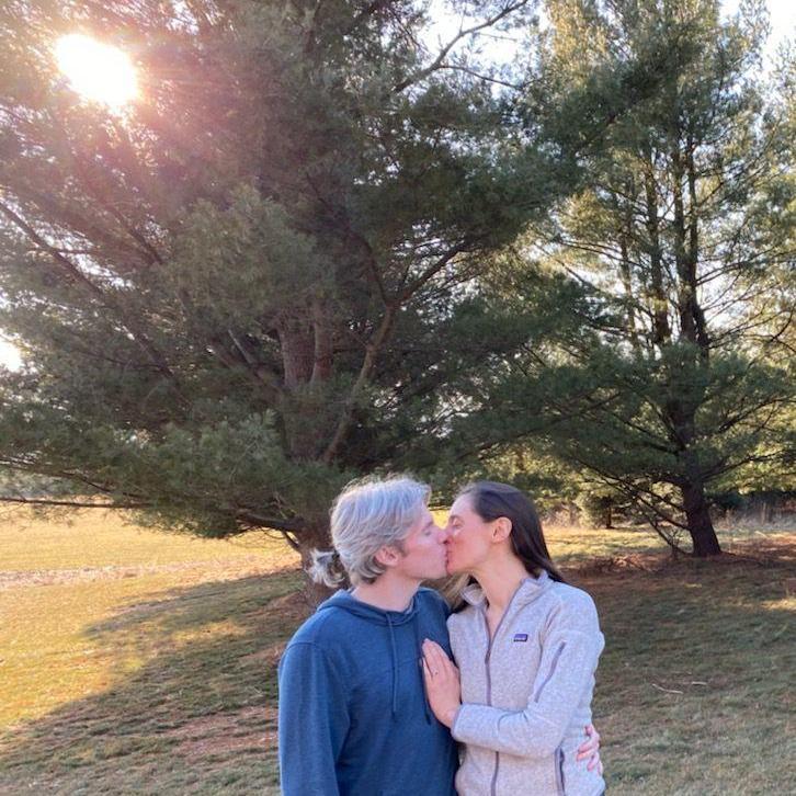 Ethan proposed to Adele on her family's farm where they met.