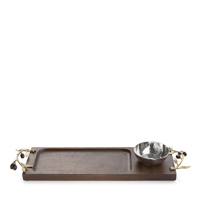Michael Aram Olive Branch Gold Olive Oil Dipping Board