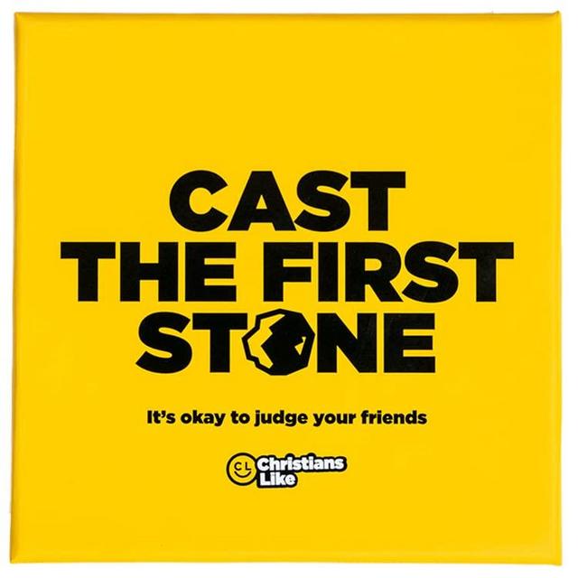Cast The First Stone by Cards Christians Like - It's Okay to Judge Your Friends.