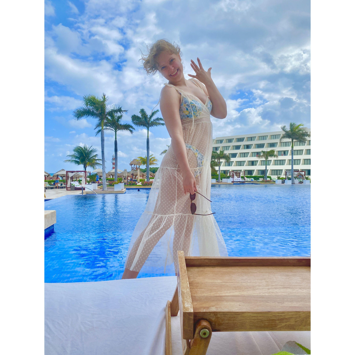 Enjoying my new ring in the Cancun sun
